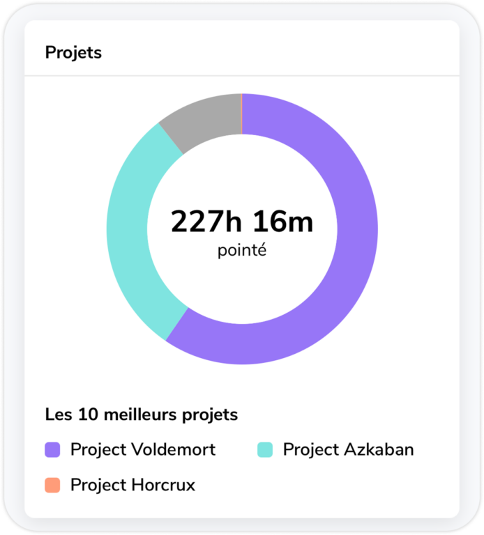 Widget des projets
