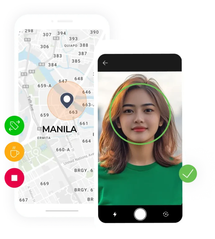 GPS tracking and face recognition on philippines timesheet software
