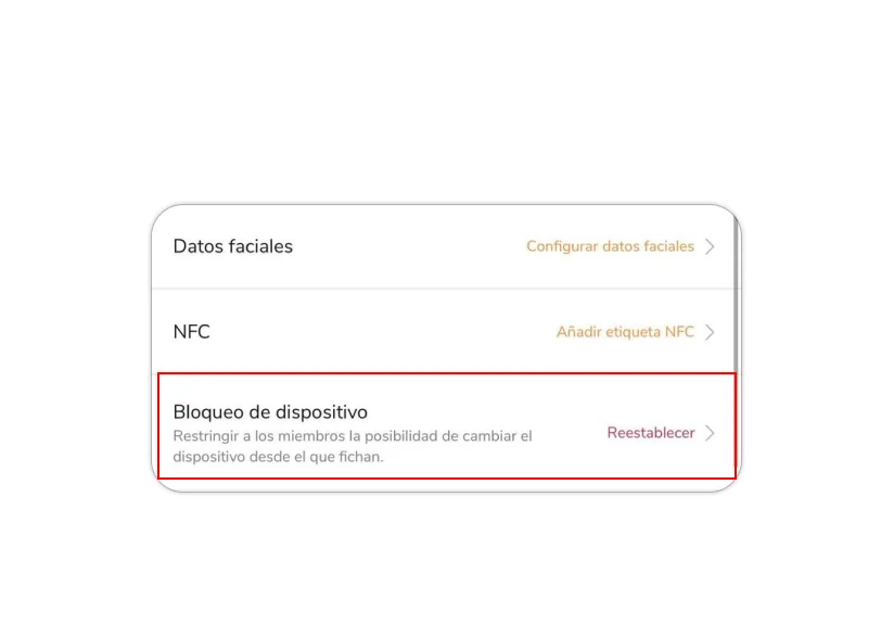 Device lock under account settings