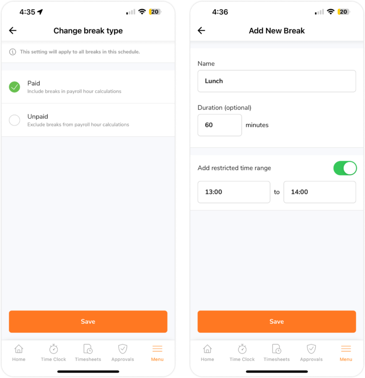 Adding custom breaks on mobile