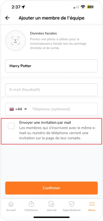 Ajouter un membre sans envoyer d'invitation