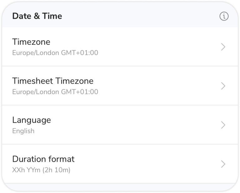 移动设备上的日期、时间和语言设置