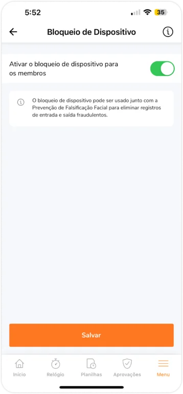Bloqueio de dispositivo