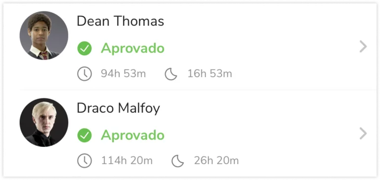 Status de aprovado no período de pagamento