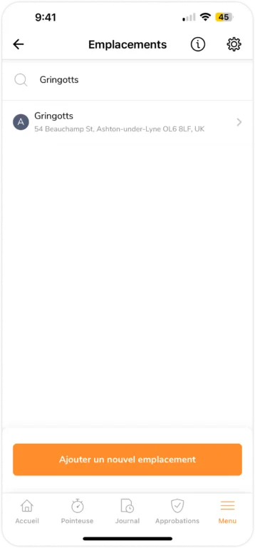 Searching locations on mobile