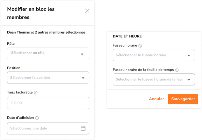 Modifer en bloc les membres