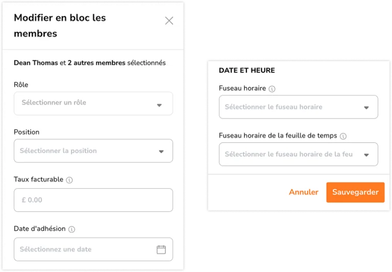 Modifer en bloc les membres