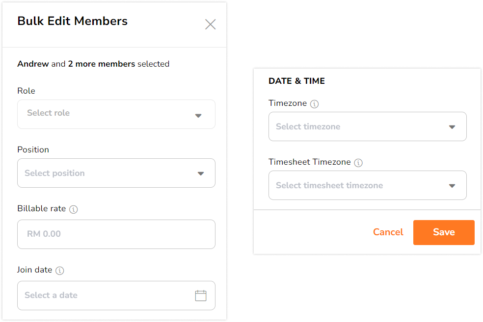 Sidebar to bulk edit profiles
