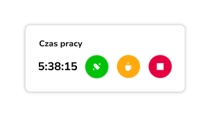Licznik czasu pracy programu Jibble.
