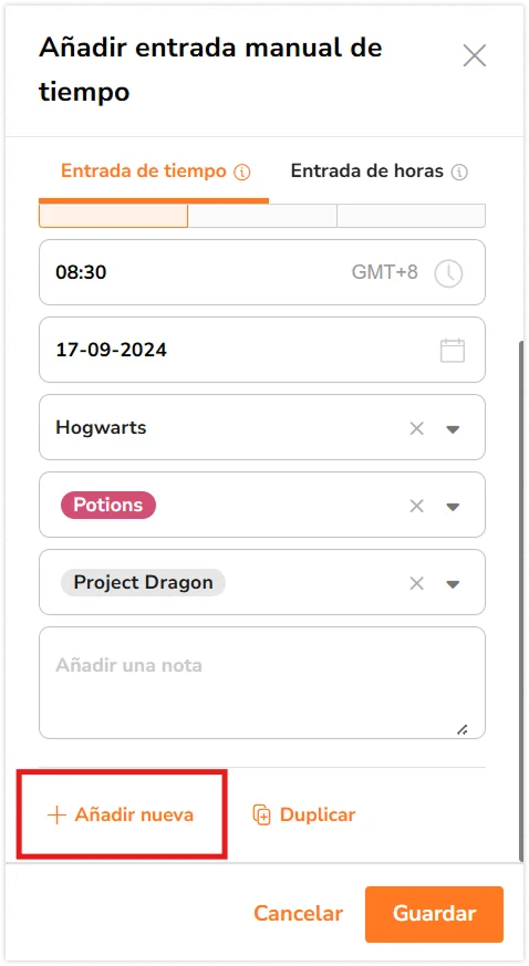 Add new button in the sidebar