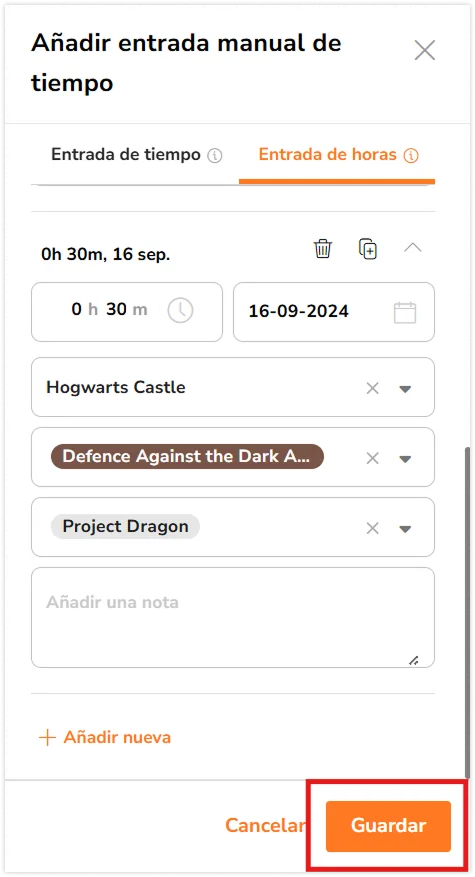 Save button in the sidebar