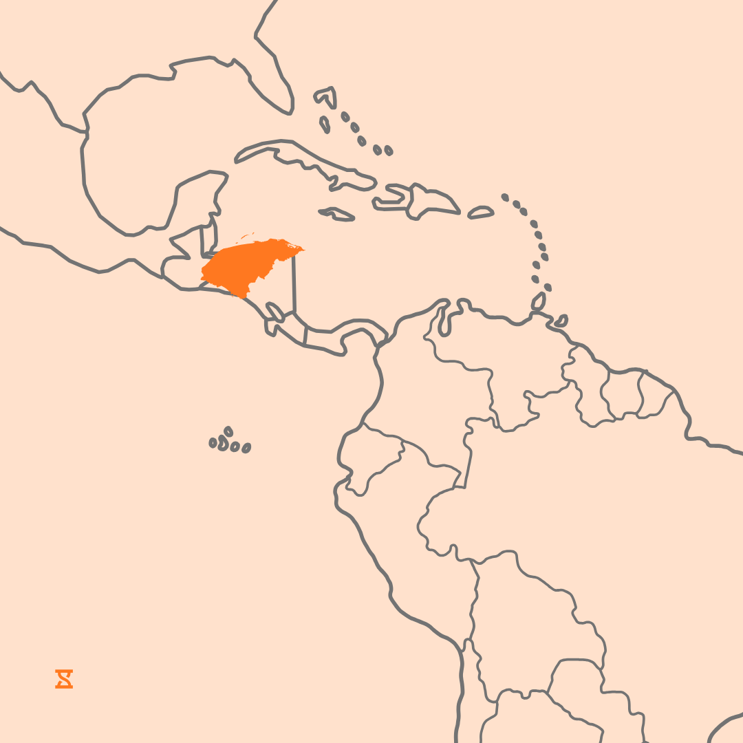 Mapa que acompaña al artículo sobre la legislación laboral en Honduras