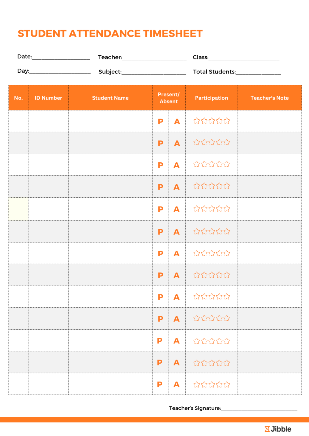 student attendance timesheet for free download jibble
