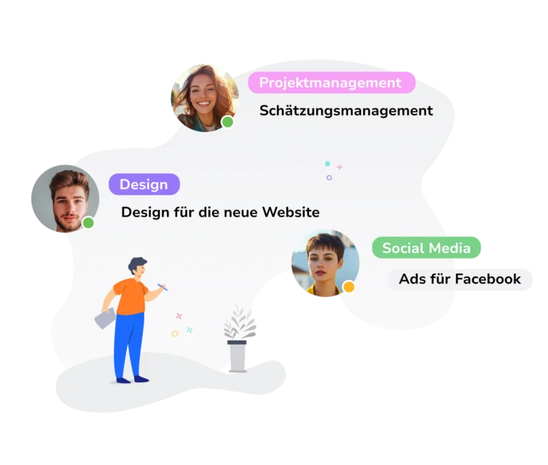 Zeiterfassung für verschiedene Projekte.