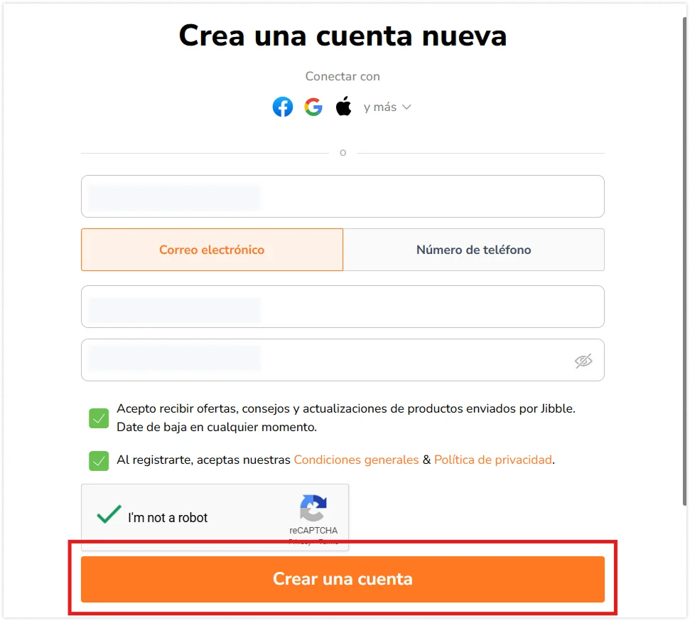Creating a new Jibble account