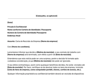 ícone modelo de carta de despedimento PT