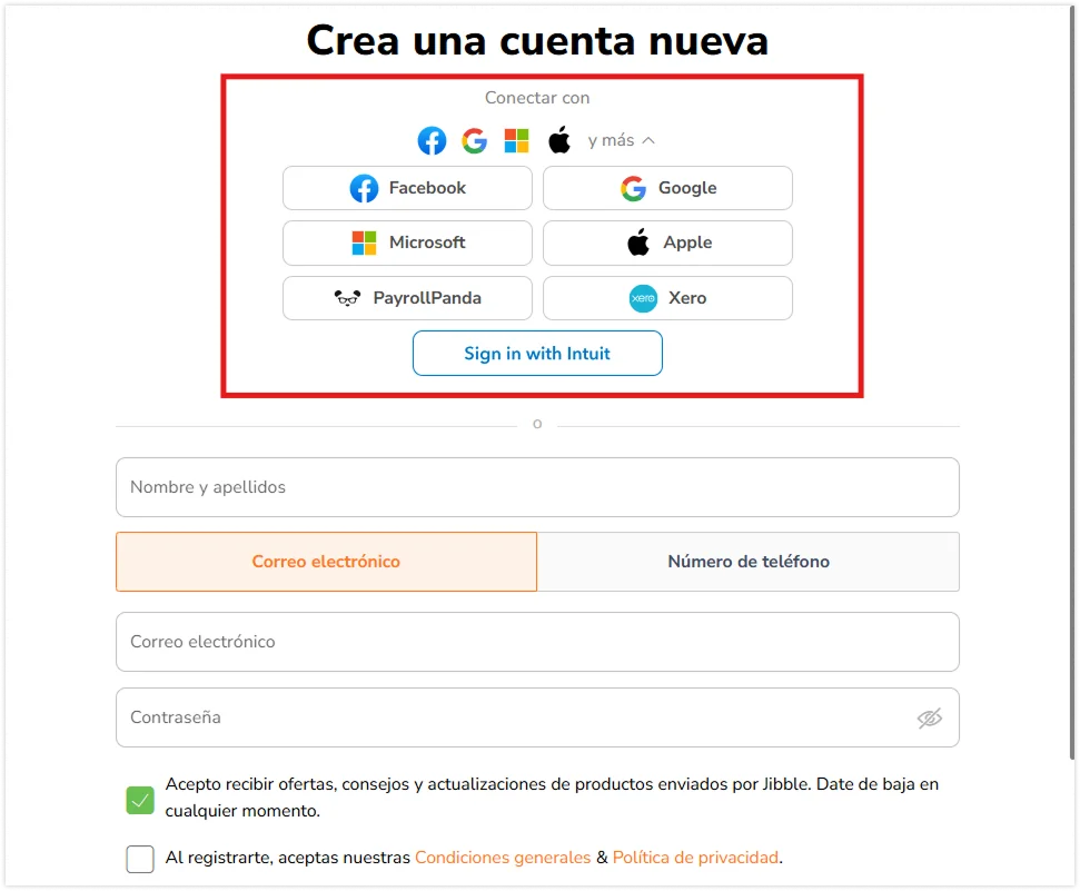 Creating new account with SSO