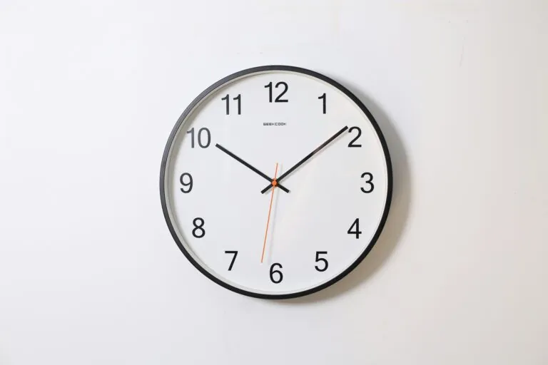 Wall clock on white background