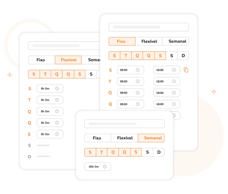 Defina diferentes tipos de horários de trabalho com o software de controle de presença em escritórios do Jibble.