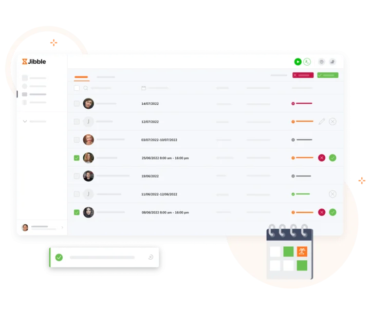 Leave management feature of a timesheet system for teachers.