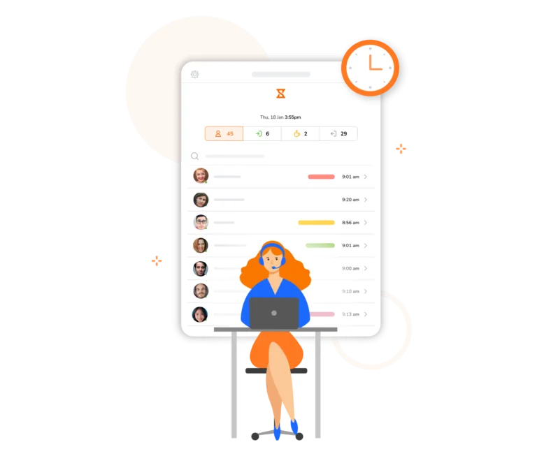 Virtual assistant tracking time on Jibble