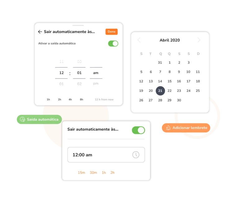 várias notificações e lembretes com o app de controle de horas para equipes remotas
