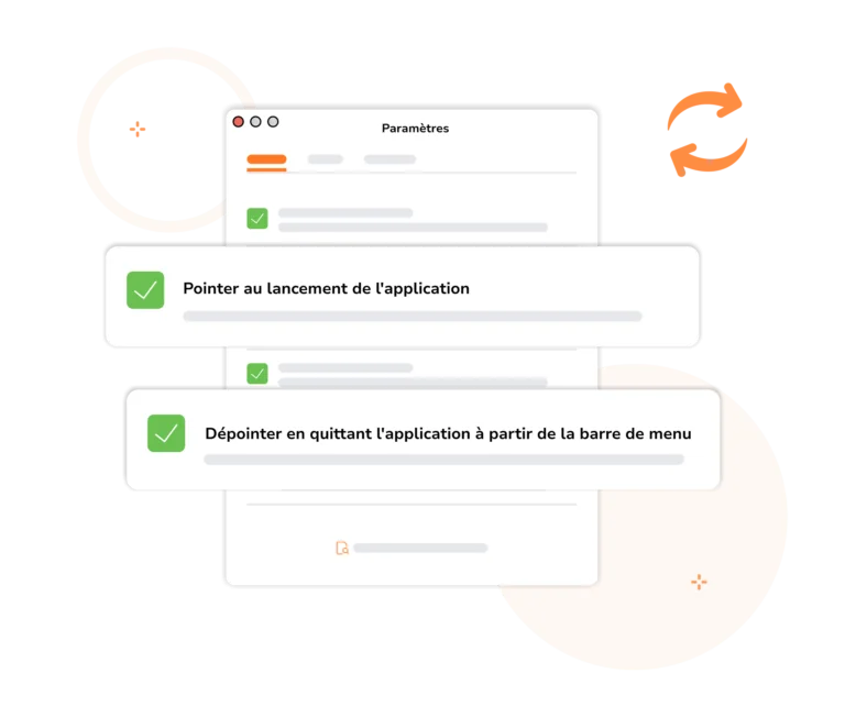 Fonctionnalité de pointages automatiques sur l'application de bureau de Jibble