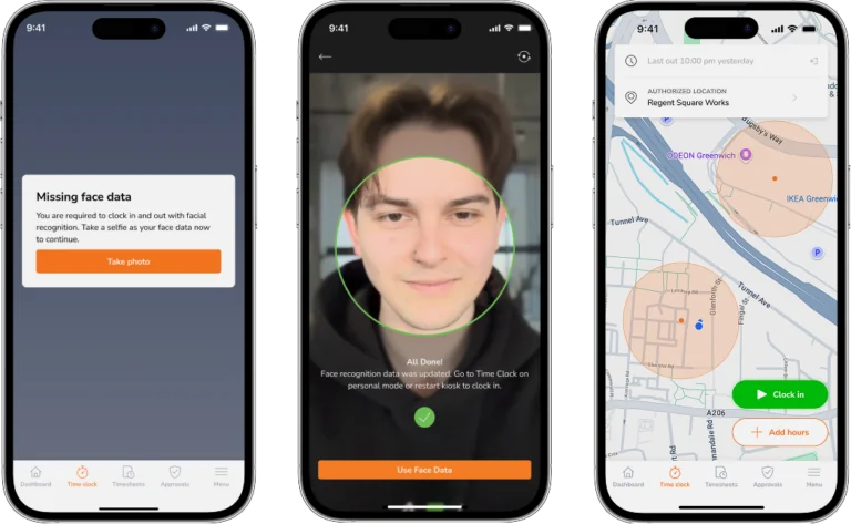 Prototype of clocking in with face recognition