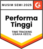 G2 - High Performer Small-Business Time Tracking - Spring 2025