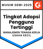 G2 - Highest User Adoption Small-Business Workforce Management - Spring 2025