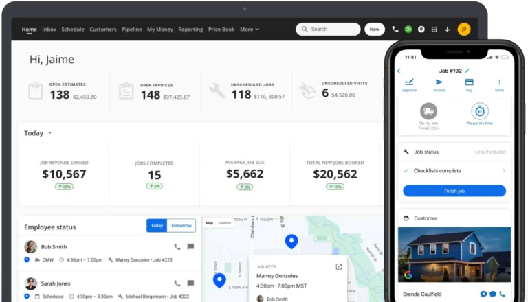 View of Housecall Pro Dashboard