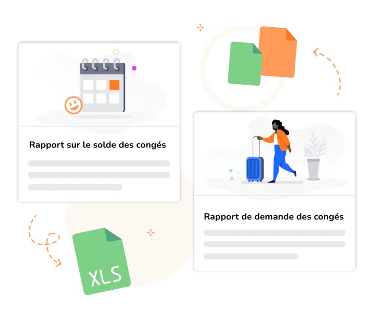 Exportation du rapport sur le solde et les demandes de congés en XLS dans Jibble