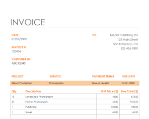 Freelancer invoice template