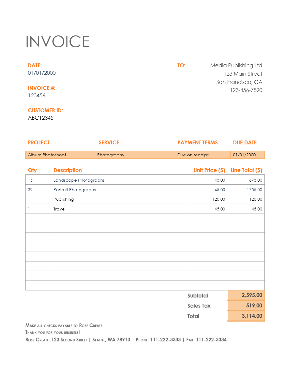 free freelancer invoice template