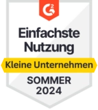 G2 - Easiest to Use Small Business - Summer 2024