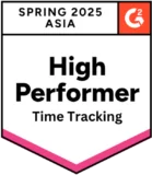 G2 - High Performer Asia Time Tracking - Spring 2025 G2 - High Performer Asia Time Tracking - Spring 2025