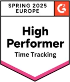 G2 - High Performer Europe Time Tracking - Spring 2025 G2 - High Performer Europe Time Tracking - Spring 2025