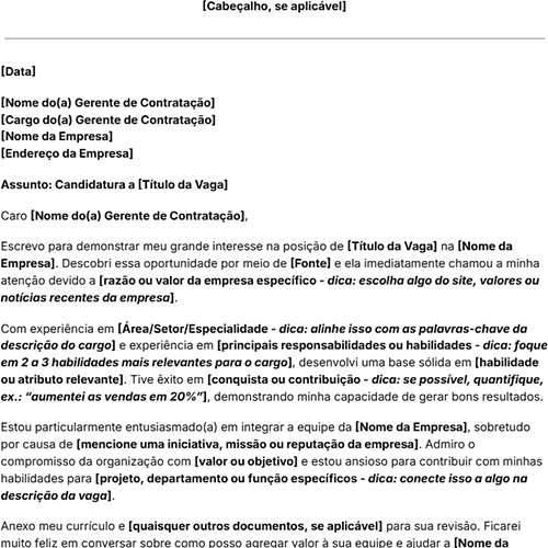 ícone Modelo de Carta de Apresentação