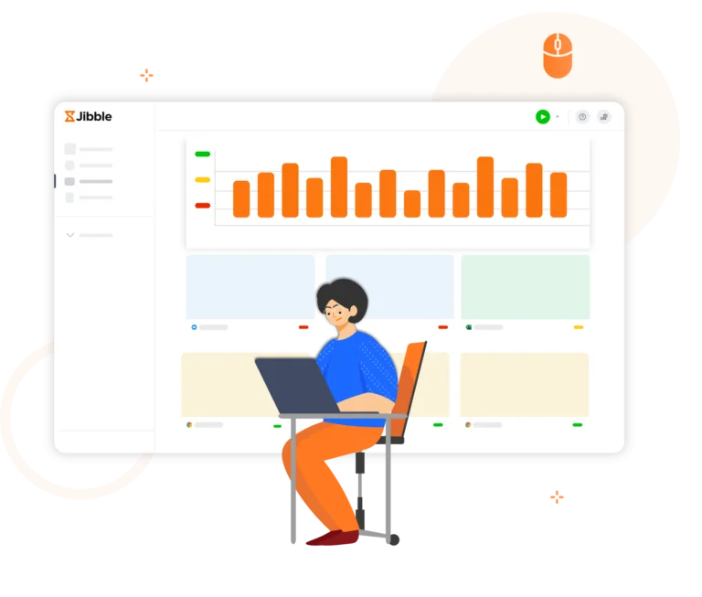 Recurso de monitoramento de teclado e mouse no app do Jibble