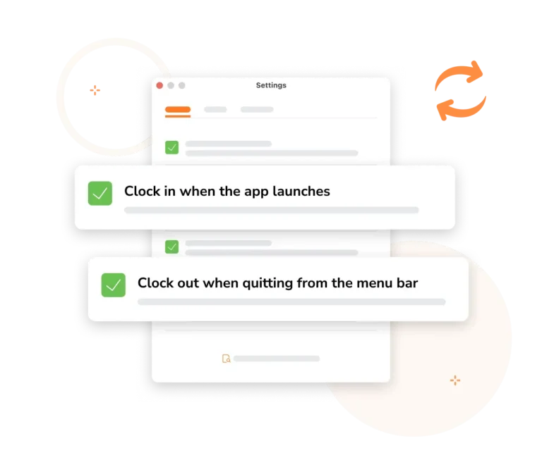 Recurso de entrada e saída automáticas no software do Jibble