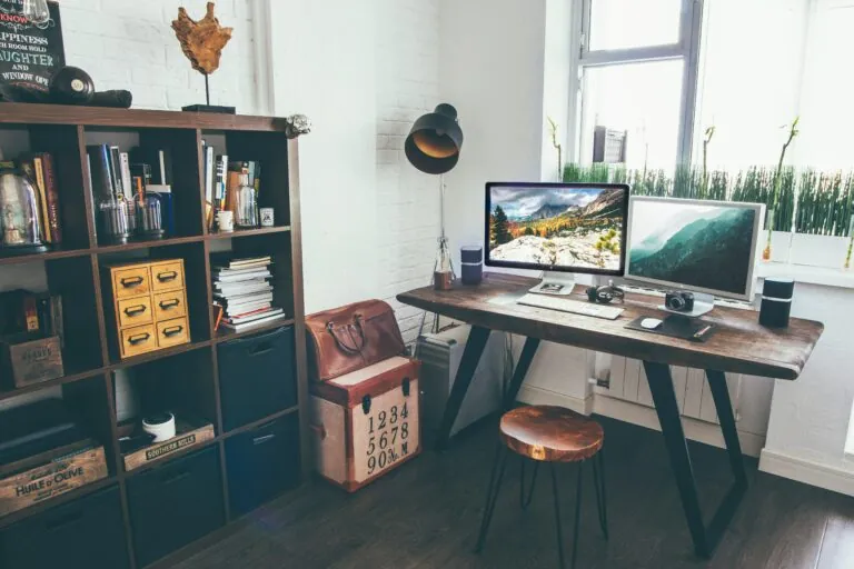 A neatly organized and tidy home work desk