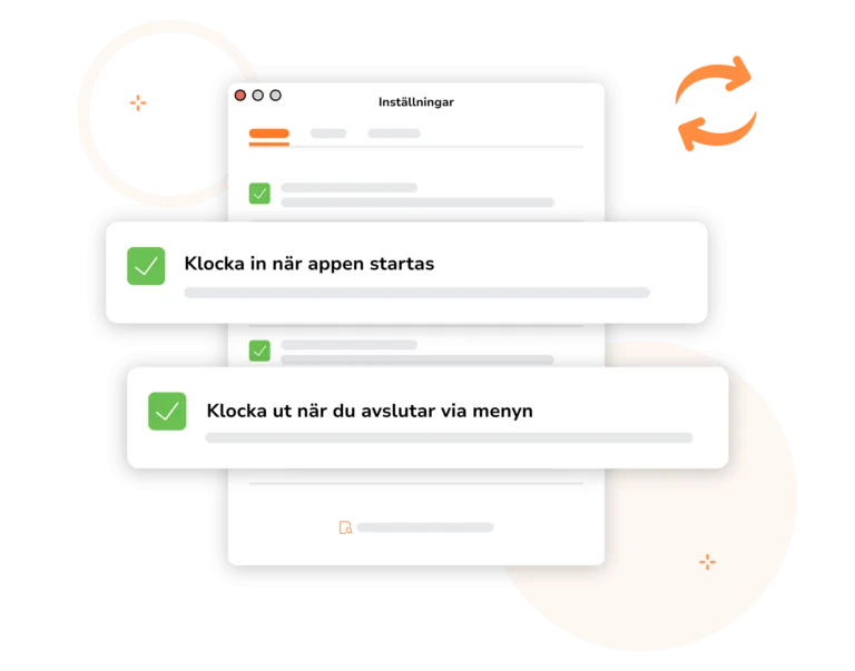 Stämpla in och ut per automatiskt, utan krångel.