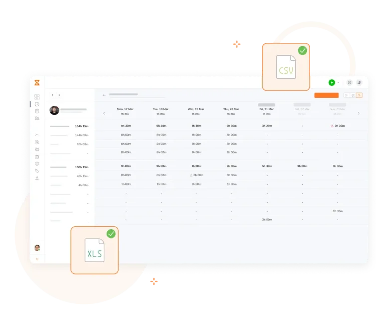 Application de feuille de temps flexible