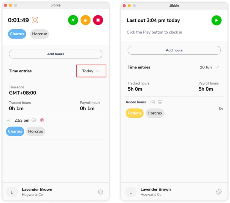 Consulter les heures ajoutées manuellement via l'application de bureau