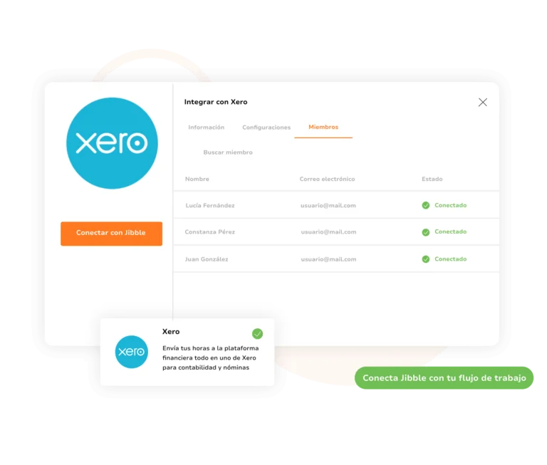 integración con xero en jibble