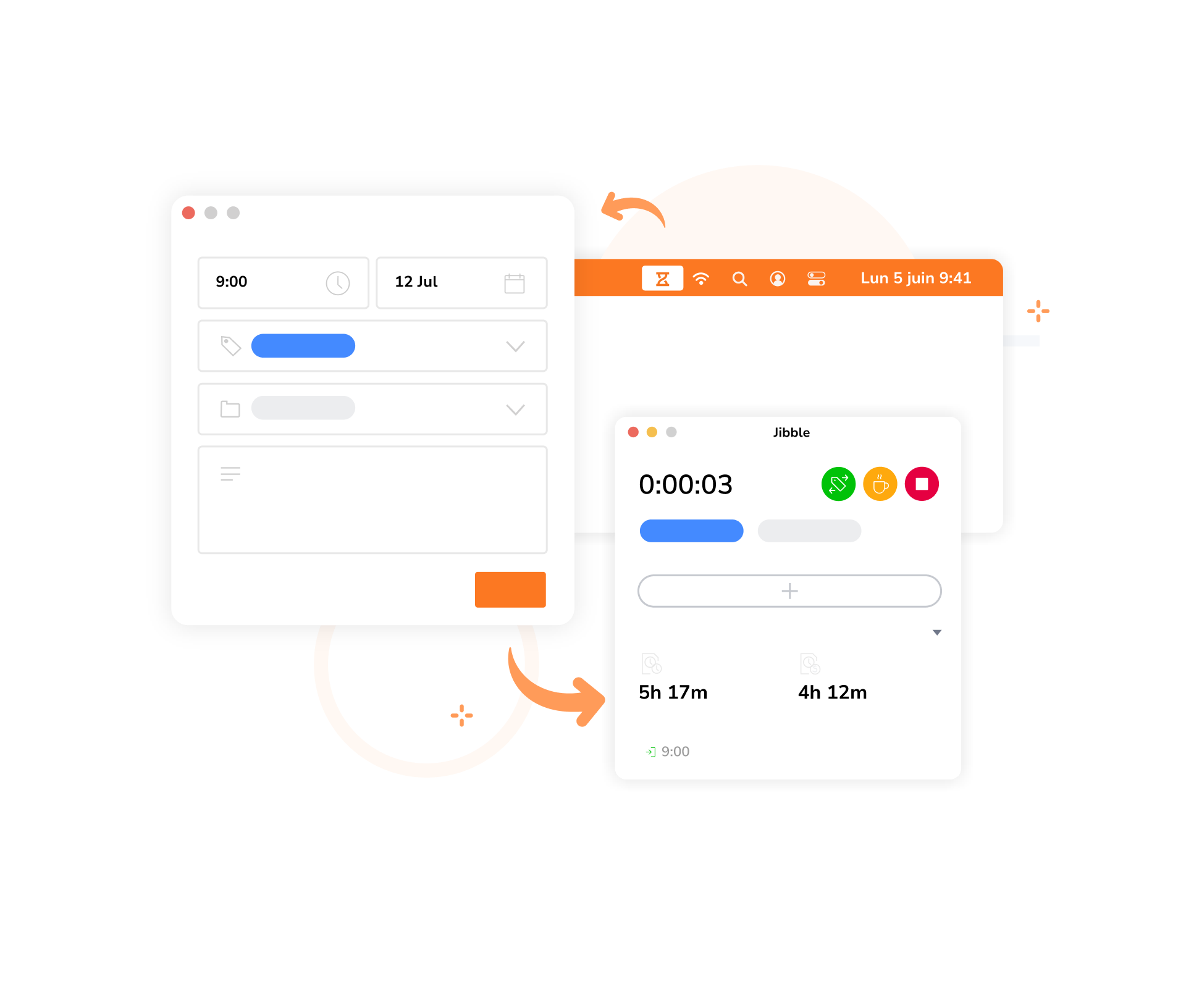 Pointage des heures sur Jibble