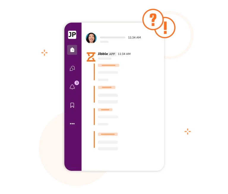 Com o software de controle de horas do Jibble, pode sempre entrar em contacto com a nossa equipe de suporte