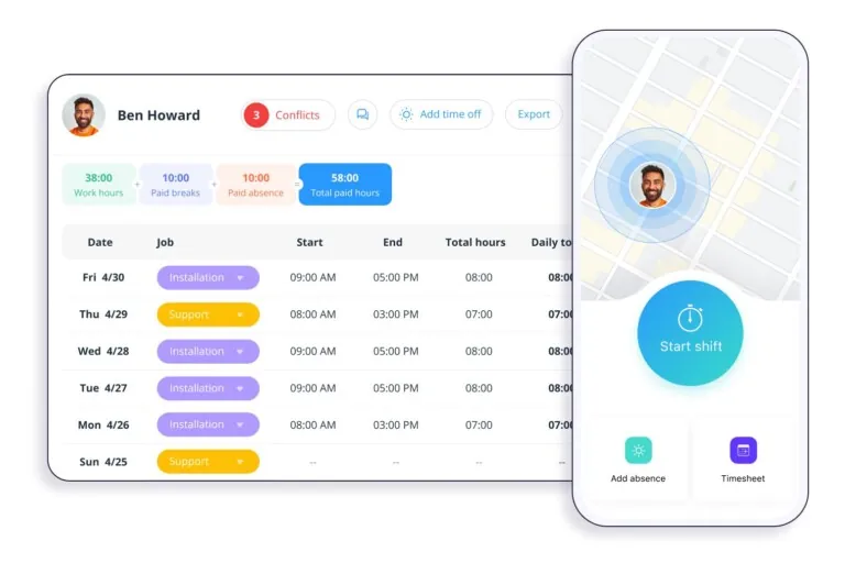 Connecteam app overview. Photo from Connecteam.