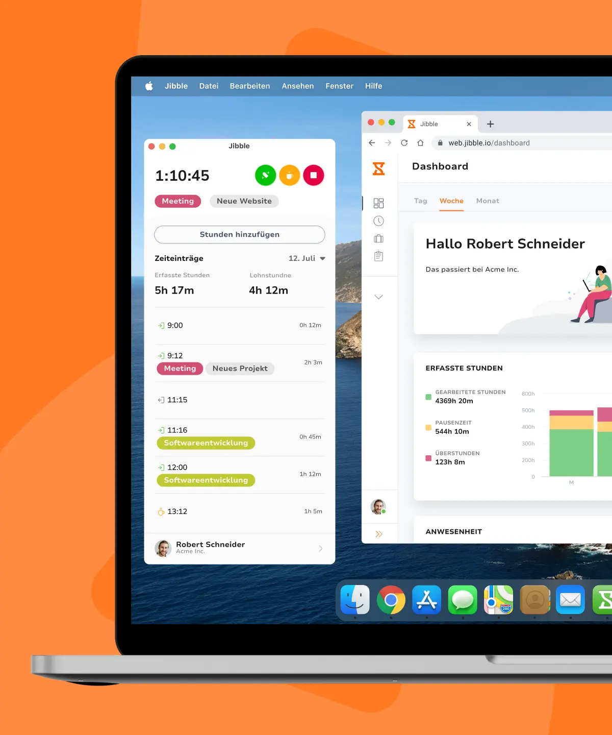 Web and desktop app in German