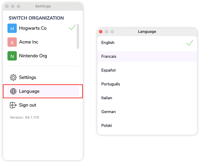 Configuring language on Mac 